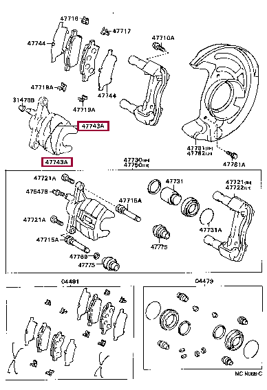 SPRING, ANTI-SQUEAL(FOR FRONT DISC BRAKE) 47743-50030 (номер toyota 4774350030)