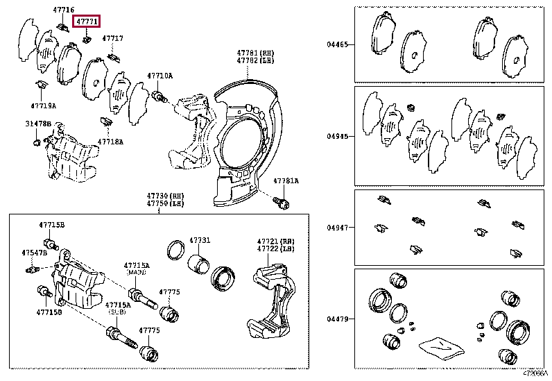 PLATE, PAD WEAR INDICATOR, NO.1 47771-22070 (номер toyota 4777122070)