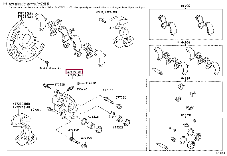 CYLINDER ASSY, DISC BRAKE, REAR RH 47830-37012 (номер toyota 4783037012)