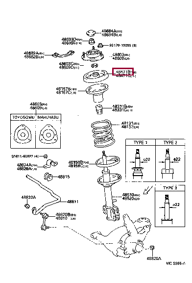 SEAT, FRONT COIL SPRING, UPPER LH 48044-20040 (номер toyota 4804420040)