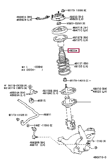 BUMPER SUB-ASSY, FRONT SPRING, NO.1 48304-44020 (номер toyota 4830444020)