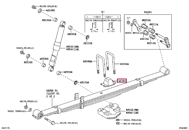 BUMPER SUB-ASSY, REAR SPRING 48306-0K020 (номер toyota 483060K020)