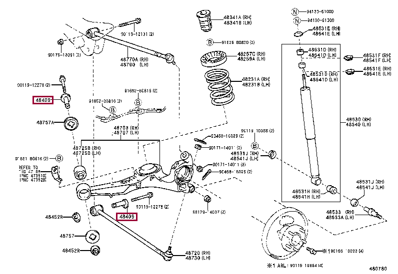 CAM SUB-ASSY, REAR SUSPENSION TOE ADJUST 48409-42011 (номер toyota 4840942011)