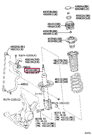 4851052S30: ABSORBER ASSY, SHOCK, FRONT RH Тойота