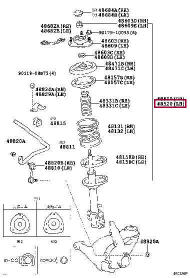 4852029395: ABSORBER ASSY, SHOCK, FRONT LH Тойота