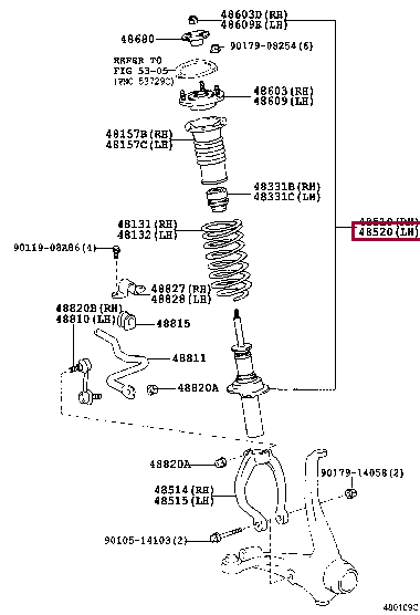 4852029435: ABSORBER ASSY, SHOCK, FRONT LH Тойота