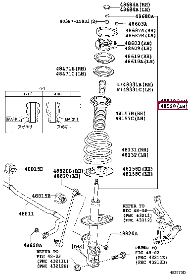 4852080482: ABSORBER ASSY, SHOCK, FRONT LH Тойота