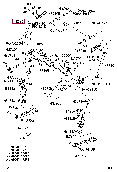 48531BZ820: ABSORBER ASSY, SHOCK, REAR LH Тойота