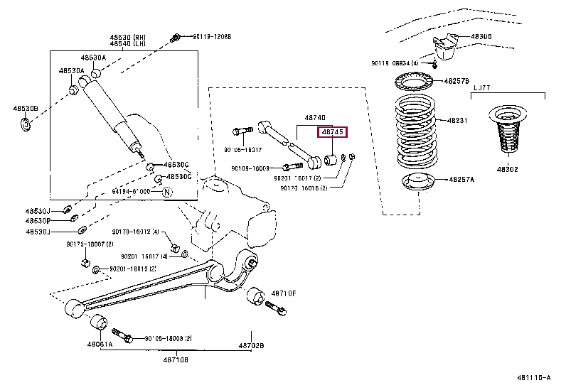 BUSH, LATERAL CONTROL ROD 48706-60050 (номер toyota 4870660050)