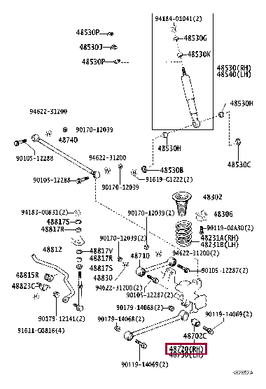 ARM ASSY, LOWER CONTROL, LH 48720-35030 (номер toyota 4872035030)