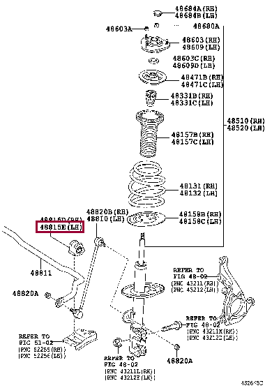 Втулка стабилизатора лев. 48815-02140 (номер toyota 4881502140)