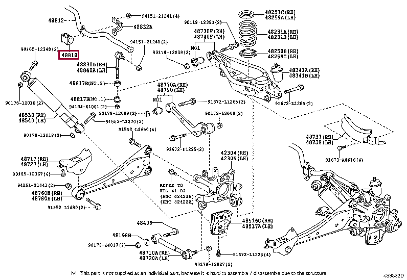 Втулка стабилизатора задняя 48818-42020 (номер toyota 4881842020)