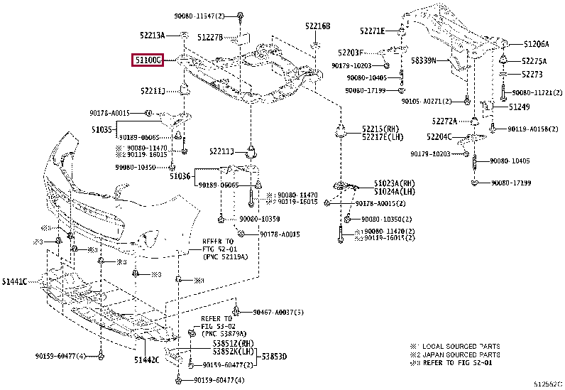5110007031: FRAME ASSY, FRONT Тойота