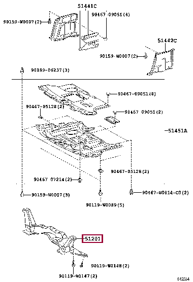 512010D106: CROSSMEMBER SUB-ASSY, FRONT SUSPENSION Тойота