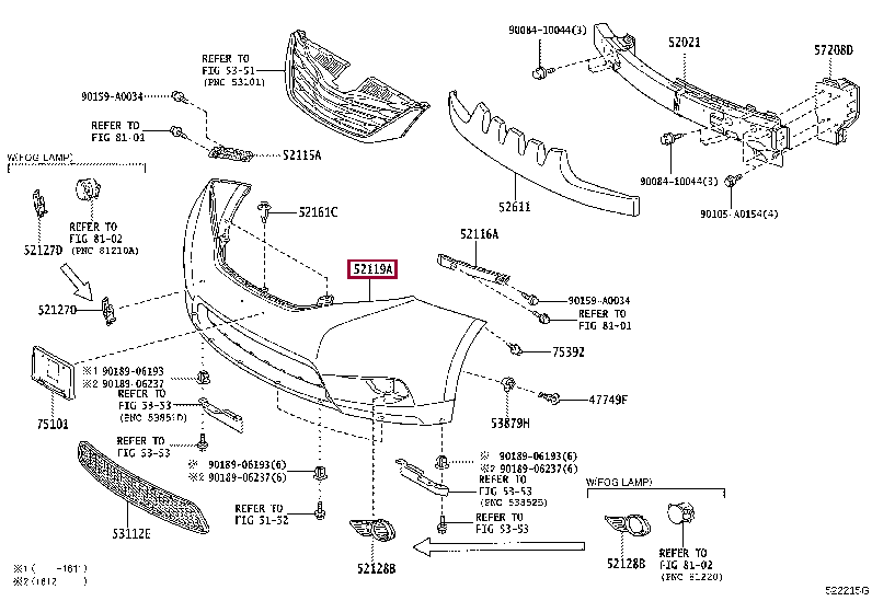 COVER, FRONT BUMPER 52119-08905 (номер toyota 5211908905)