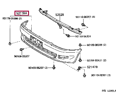 5211918010D1: COVER, FRONT BUMPER Тойота