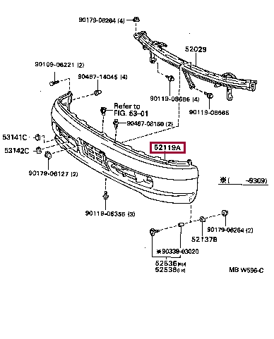 COVER, FRONT BUMPER 52119-1E310-D0 (номер toyota 521191E310D0)
