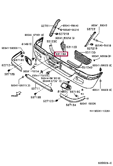 521199720218: COVER, FRONT BUMPER Тойота