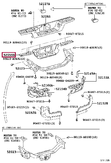 PLATE, REAR BUMPER 52159-04030 (номер toyota 5215904030)