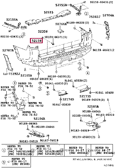 COVER, REAR BUMPER 52159-35922 (номер toyota 5215935922)