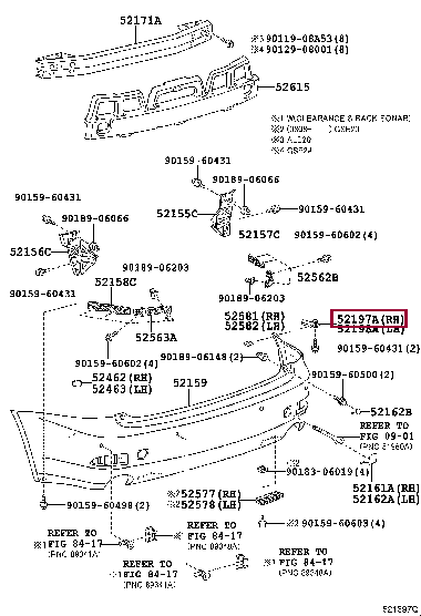 Крепеж 52197-53020 (номер toyota 5219753020)