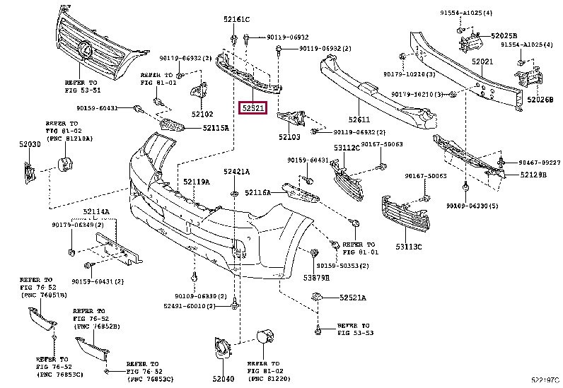 ВЕРХНИЙ УСИЛИТЕЛЬ БАМПЕРА ПЕРЕДНЕГО 52506-60070 (номер toyota 5250660070)