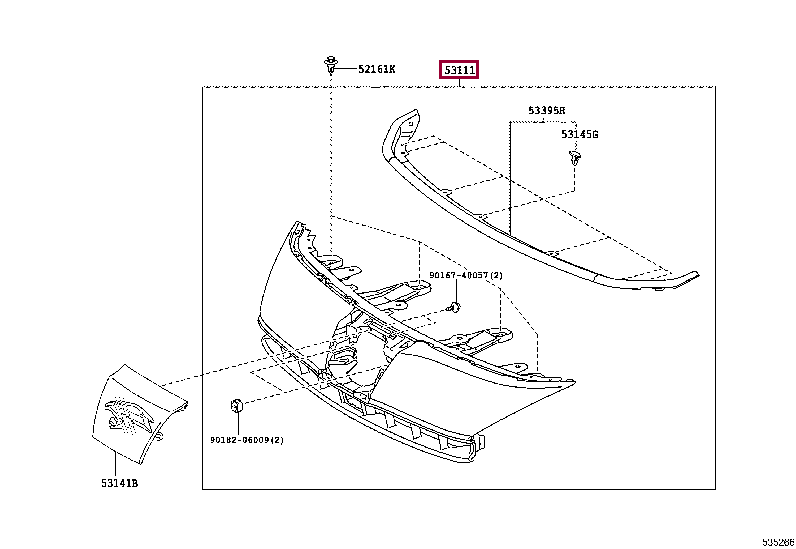 5310148920: GRILLE, RADIATOR Тойота