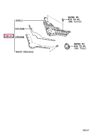 5310152370E1: GRILLE SUB-ASSY, RADIATOR Тойота