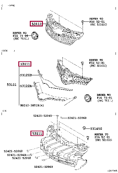5310152400: GRILLE, RADIATOR Тойота