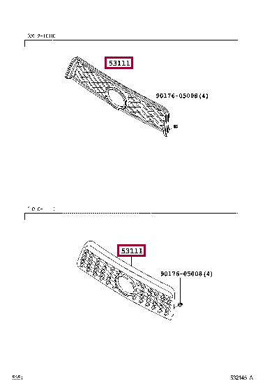 GRILLE, RADIATOR 53101-BZ330 (номер toyota 53101BZ330)