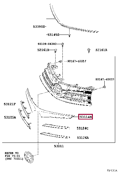 GRILLE, RADIATOR, UPPER 53114-02270 (номер toyota 5311402270)