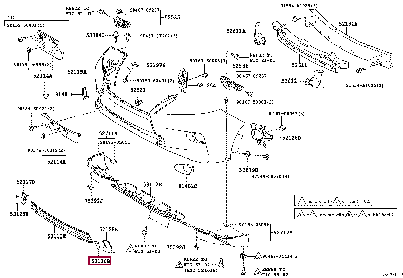 Молдинг левой буксировочной заглушки, хромированный 53126-48090 (номер toyota 5312648090)
