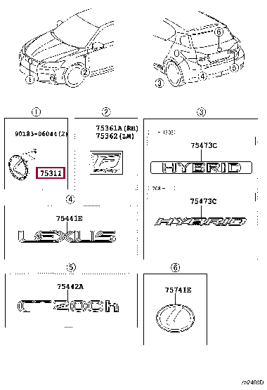 EMBLEM, RADIATOR GRILLE (OR FRONT PANEL) 53141-48060 (номер toyota 5314148060)