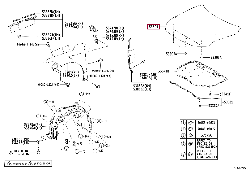 5330107070: HOOD SUB-ASSY Тойота