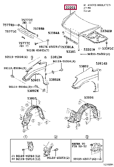 533010K130: HOOD SUB-ASSY Тойота