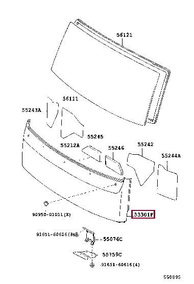 5330136050: PANEL SUB-ASSY, FRONT Тойота