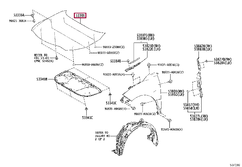 5330148200: HOOD SUB-ASSY Тойота