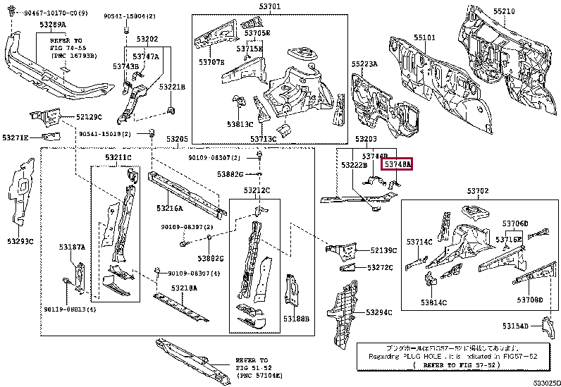 EXTENSION, APRON FENDER SIDE, LH 53748-42020 (номер toyota 5374842020)