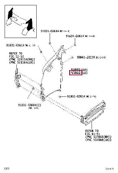 53812B5040: FENDER SUB-ASSY, FRONT LH Тойота