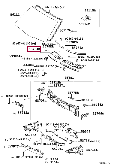 Накладка 55784-42021 (номер toyota 5578442021)