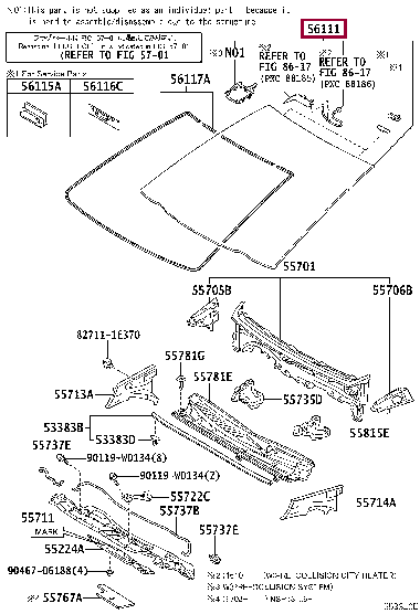 561010D241: стекло лобовое Тойота