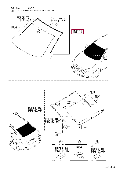 GLASS, WINDSHIELD 56101-WB006 (номер toyota 56101WB006)
