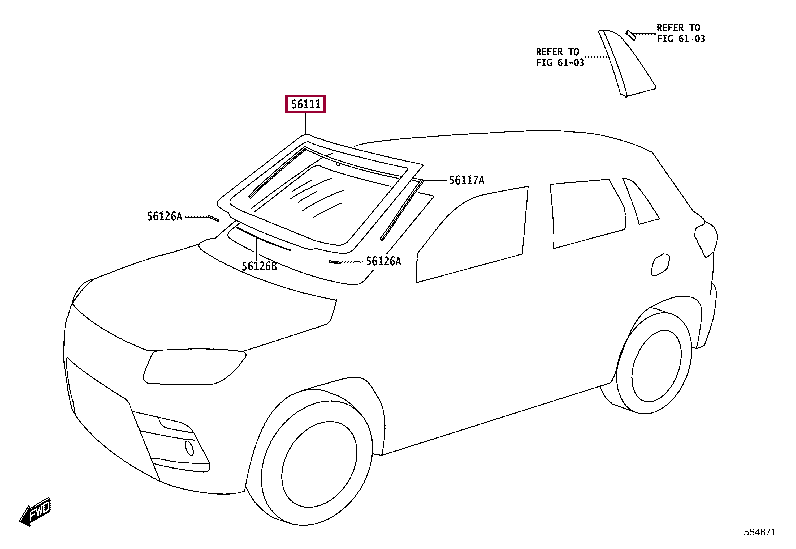 56101WC007: стекло лобовое Тойота