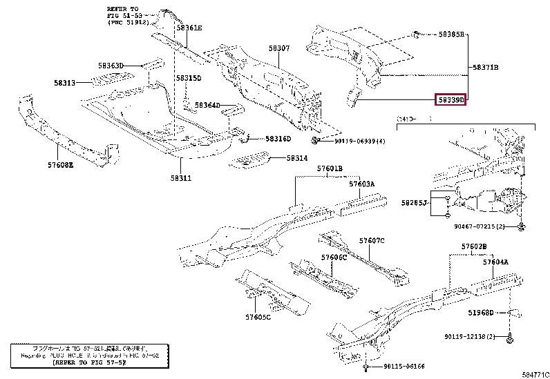 BRACKET, JACK UP 58339-42040 (номер toyota 5833942040)