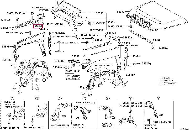 Болт 61118-35010 (номер toyota 6111835010)