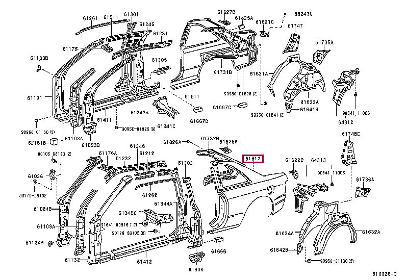 1984. каталог тойота по кузову. элементы кузова тойота спринтер. деталь тойоты 53125а. каталог тойота по кузову.