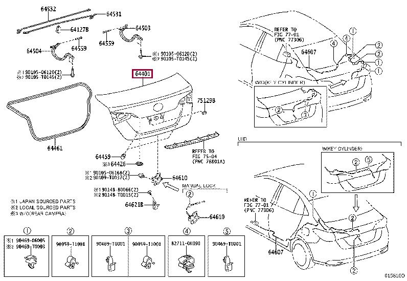644010D360: PANEL SUB-ASSY, LUGGAGE COMPARTMENT DOOR Тойота