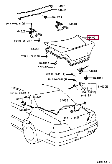 6440122710: PANEL SUB-ASSY, LUGGAGE COMPARTMENT DOOR Тойота