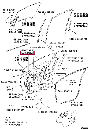 PANEL SUB-ASSY, FRONT DOOR, LH 67002-0D241 (номер toyota 670020D241)