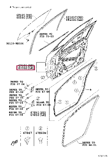 67002WB003: PANEL SUB-ASSY, FRONT DOOR, LH Тойота
